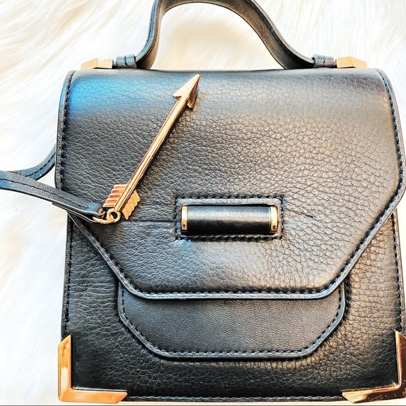 Mackage Rubie Top Handle Gold Arrow Bag EUC - Picture 9 of 14